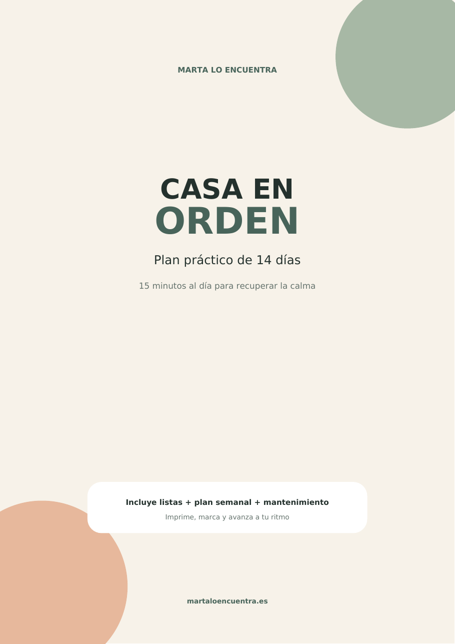 Portada de Casa en orden, plan práctico de 14 días